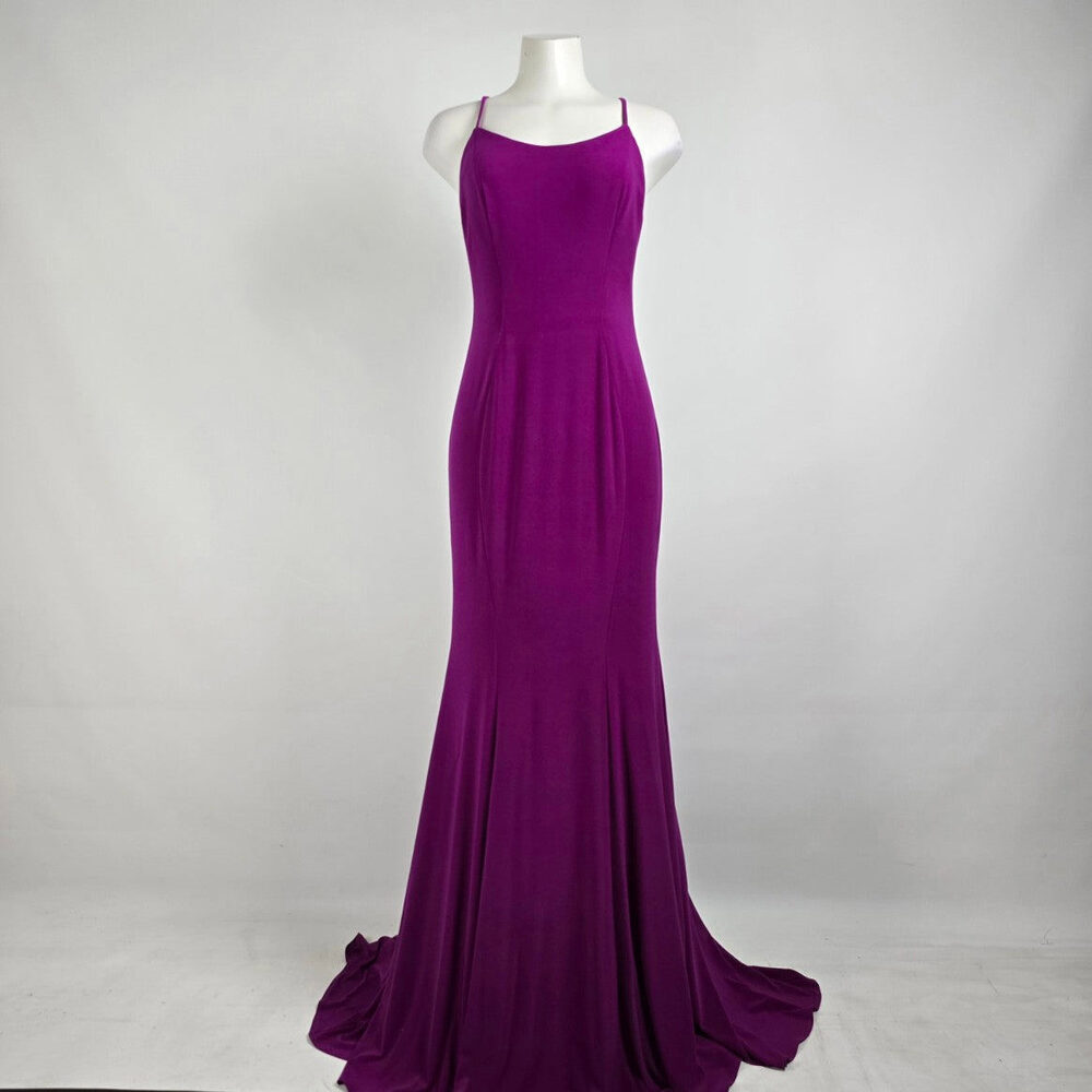 Intrigue Violet Long Eventwear Gown Size 10 Style 728